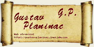 Gustav Planinac vizit kartica